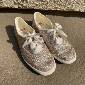 Keds x Kate Spade multi rose gold glitter 6.5